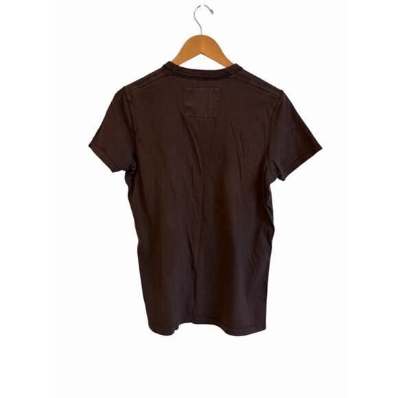 Y2K Abercrombie & Fitch Shirt Mens M Brown Muscle Tee Embroidered Spell Out 1892 - Picture 2 of 6